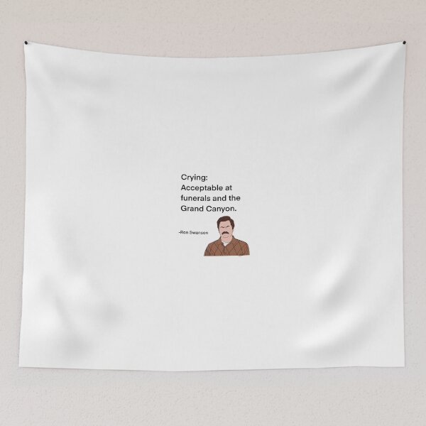 Item preview, Ron Swanson from Parks and Rec quote, crying designed and sold by Alyssabutcherart.