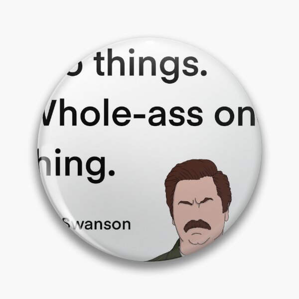 Item preview, Ron Swanson from Parks and Rec quote, half-ass designed and sold by Alyssabutcherart.