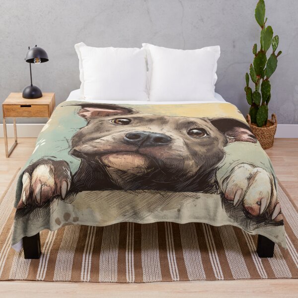 Item preview, Pit Bull Peeking over Wall 01 designed and sold by Elisabeth Lucas.