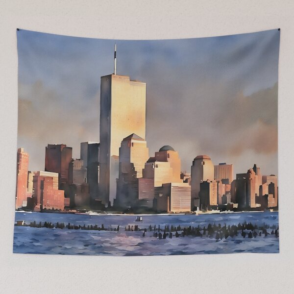 Item preview, Peach and Pink on the Hudson designed and sold by RCWatercolours.