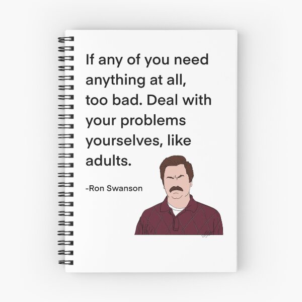 Item preview, Ron Swanson from Parks and Rec quote, need anything designed and sold by Alyssabutcherart.