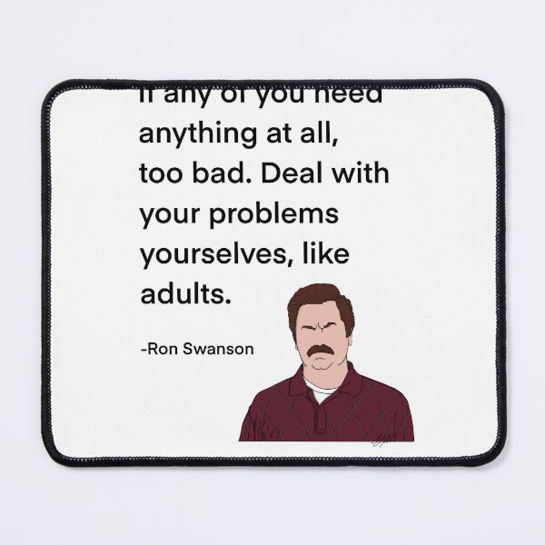 Item preview, Ron Swanson from Parks and Rec quote, need anything designed and sold by Alyssabutcherart.