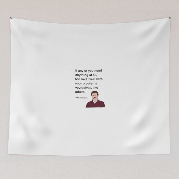 Item preview, Ron Swanson from Parks and Rec quote, need anything designed and sold by Alyssabutcherart.