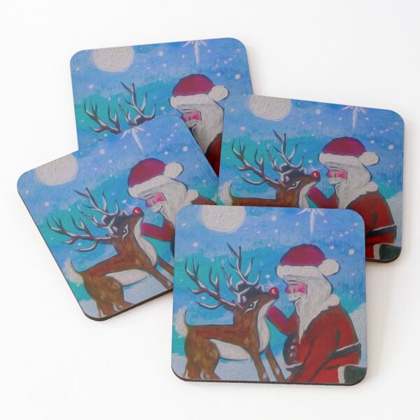 Item preview, Santa Claus and Reindeer designed and sold by MLanestudio.