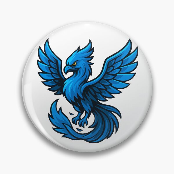 Item preview, Stylised Phoenix in Bold Blue designed and sold by level50studio.