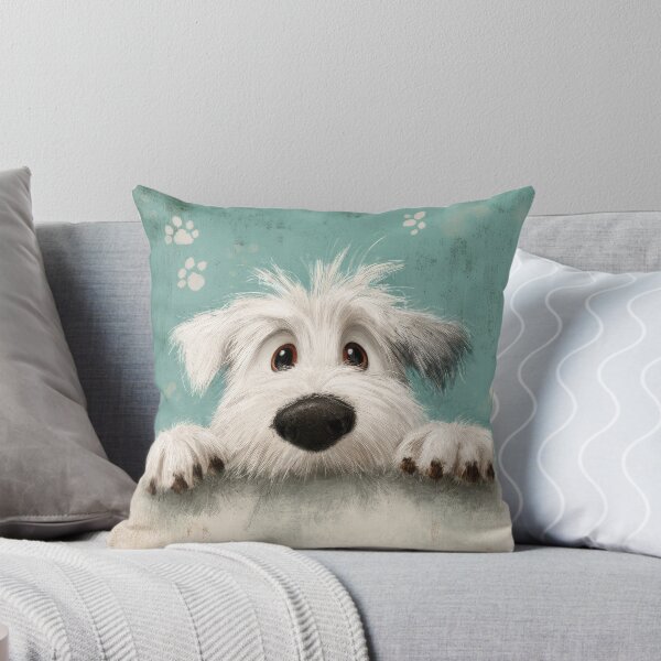 Item preview, Sealyham Terrier Peaking over Wall 01 designed and sold by Elisabeth Lucas.