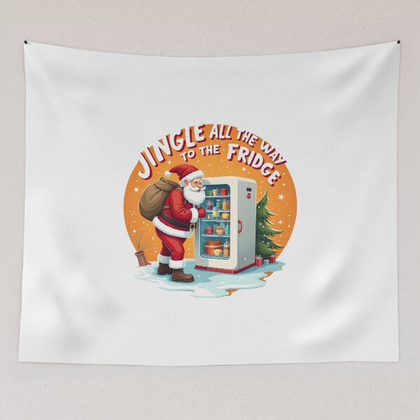 Item preview, Santa Claus looking in refrigerator designed and sold by BDLdesigns.