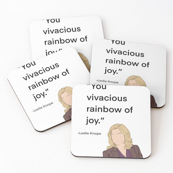 Item preview, Leslie Knope from Parks and Rec quote, vivacious rainbow designed and sold by Alyssabutcherart.