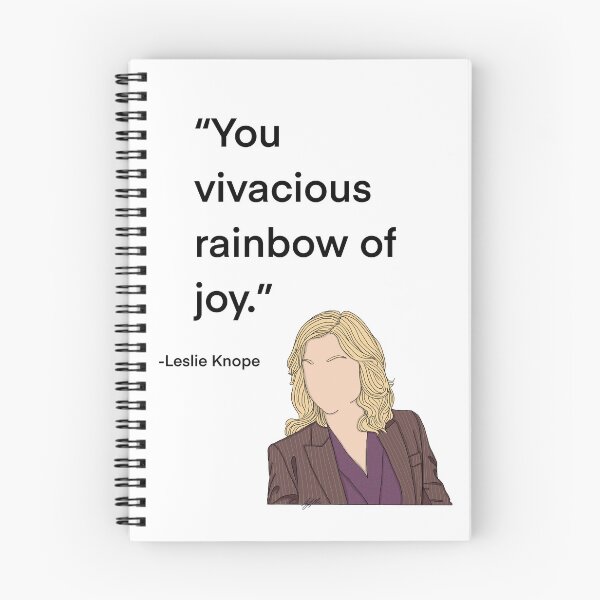 Item preview, Leslie Knope from Parks and Rec quote, vivacious rainbow designed and sold by Alyssabutcherart.