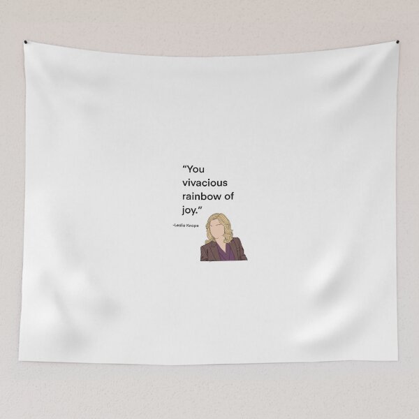 Item preview, Leslie Knope from Parks and Rec quote, vivacious rainbow designed and sold by Alyssabutcherart.