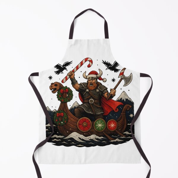 Item preview, Nordic Christmas Warrior – Viking on a Dragon Boat designed and sold by Playful-Monster.