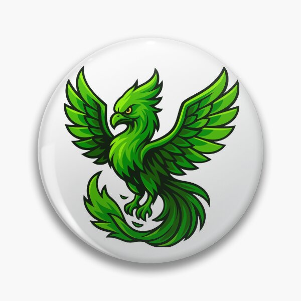 Item preview, Stylised Phoenix in Bold Green designed and sold by level50studio.
