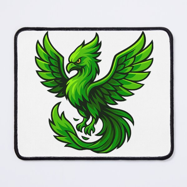 Item preview, Stylised Phoenix in Bold Green designed and sold by level50studio.