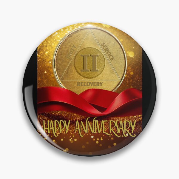 Item preview, 2 Year AA Anniversary Unity Service Recovery Coin Glitter designed and sold by ApexDesigners.