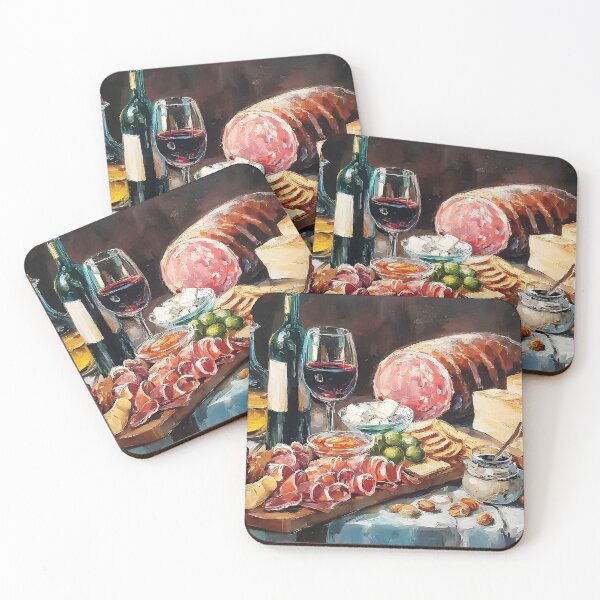 Item preview, Indulge in a Lavish Charcuterie Spread with Cheeses, Meats, Fruits, and Wine designed and sold by OlfactoART Studio.
