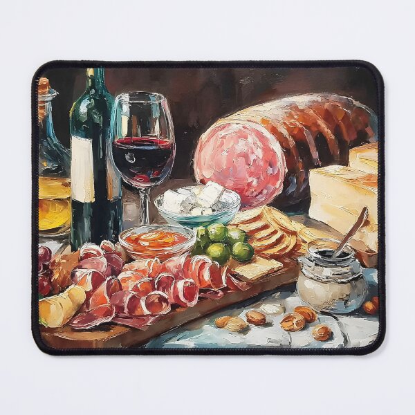 Item preview, Indulge in a Lavish Charcuterie Spread with Cheeses, Meats, Fruits, and Wine designed and sold by OlfactoART Studio.