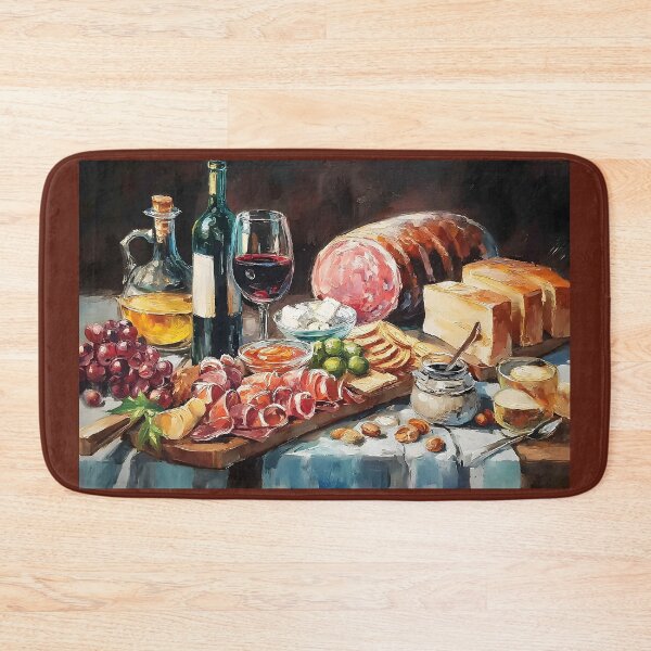 Item preview, Indulge in a Lavish Charcuterie Spread with Cheeses, Meats, Fruits, and Wine designed and sold by OlfactoART Studio.