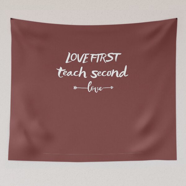 Item preview, Love First Teach Second Classic Quote - Minimalist Educator Black and White T-Shirt designed and sold by Elhelaly.