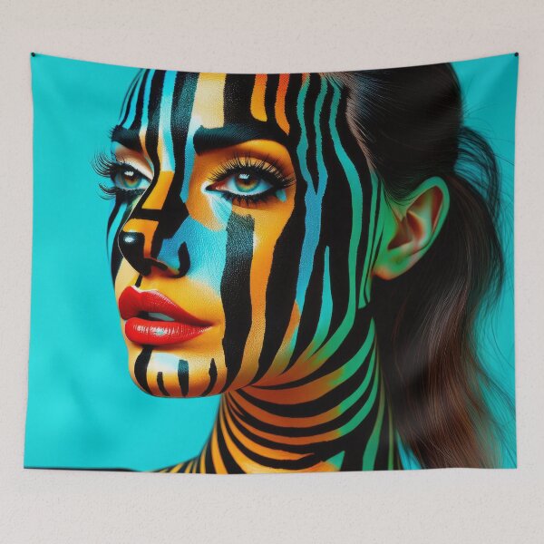 Item preview, Body Painting Weird Zebra Woman 1 designed and sold by 3dvirtualand.