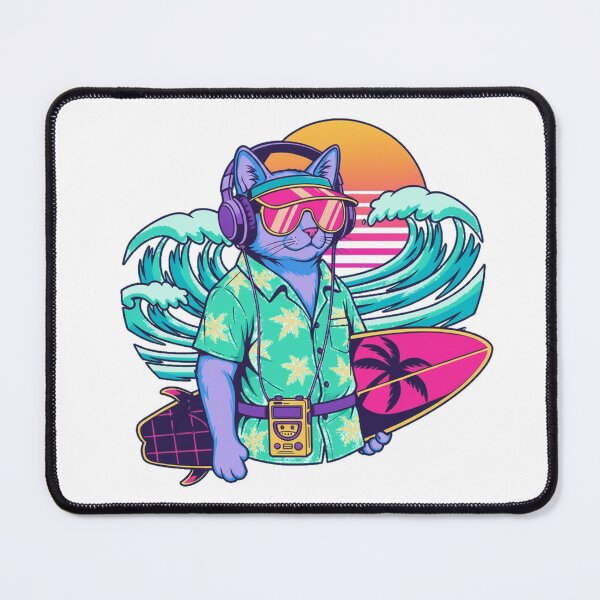 Item preview, Surf Cat – Retro Beach Vibes designed and sold by --RG-Designs--.