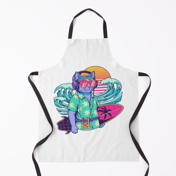 Item preview, Surf Cat – Retro Beach Vibes designed and sold by --RG-Designs--.