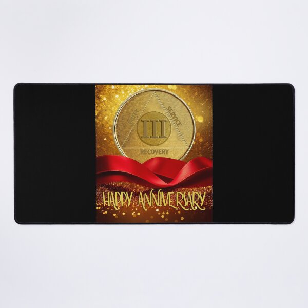 Item preview, 3 Year AA Anniversary Unity Service Recovery Coin Glitter designed and sold by ApexDesigners.