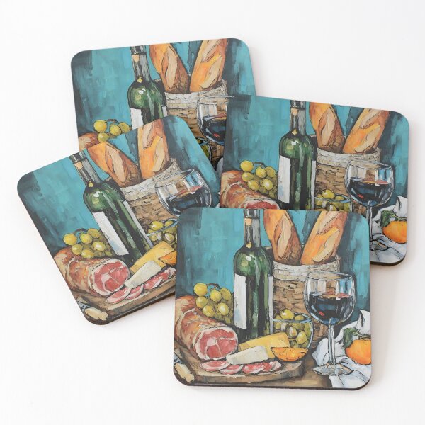 Item preview, Celebrate Charcuterie with Wine, Cheese, Cured Meats, Fresh Bread, and Vibrant Fruits designed and sold by OlfactoART Studio.