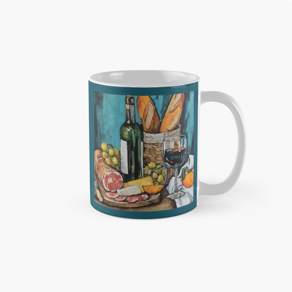 Item preview, Celebrate Charcuterie with Wine, Cheese, Cured Meats, Fresh Bread, and Vibrant Fruits designed and sold by OlfactoART Studio.