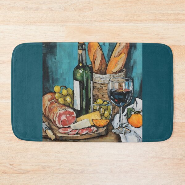 Item preview, Celebrate Charcuterie with Wine, Cheese, Cured Meats, Fresh Bread, and Vibrant Fruits designed and sold by OlfactoART Studio.