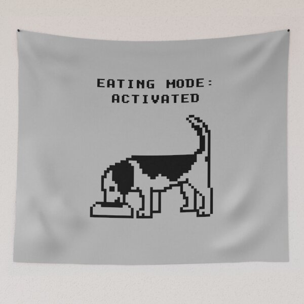 Item preview, Eating Mode Activated Pixel Dog designed and sold by illucalliart.