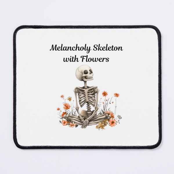 Item preview, Melancholy Skeleton with Flowers designed and sold by umarajabeen.