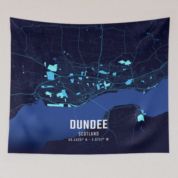 Item preview, Dundee Midnight City Map designed and sold by HomeLivingCo.