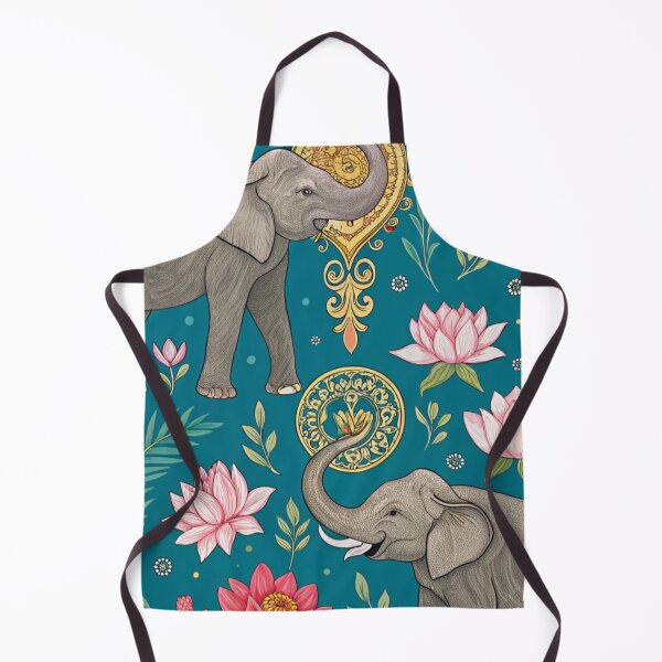 Item preview, Elephants with raised trunks surrounded by lotus flowers . designed and sold by Lucky 777.