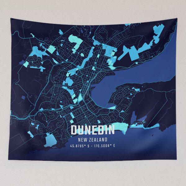 Item preview, Dunedin Midnight City Map designed and sold by HomeLivingCo.