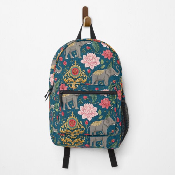 Item preview, Elephants with raised trunks surrounded by lotus flowers . designed and sold by Lucky 777.