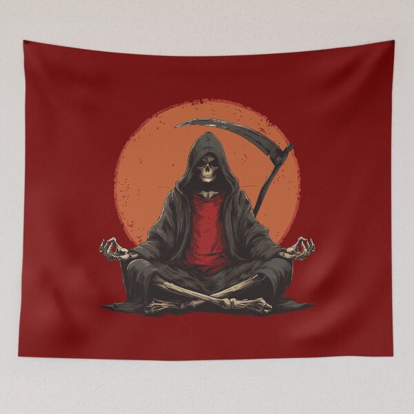 Item preview, Meditating Grim Reaper – Calm in Chaos Design designed and sold by drizzd.