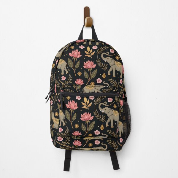Item preview, Elephants with raised trunks surrounded by lotus flowers . designed and sold by Lucky 777.