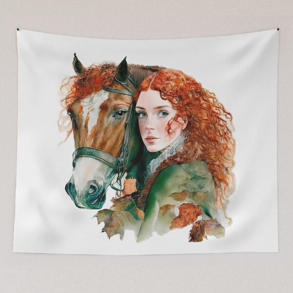 Item preview, Victorian Autumn Equestrian Portrait designed and sold by LanaGustavsson.