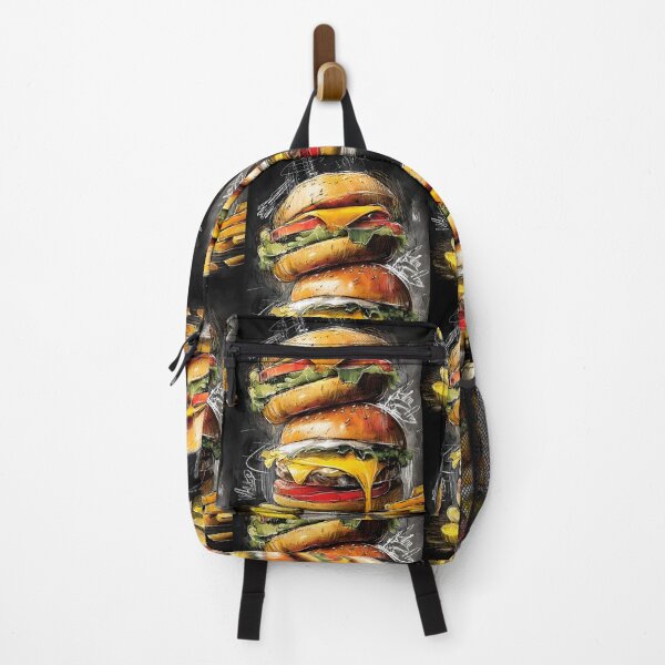 Item preview, Savor Double Cheeseburgers with Melting Cheese, Juicy Patties, Fresh Toppings, and Golden Fries designed and sold by OlfactoART Studio.