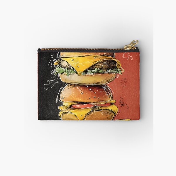 Item preview, Towering Triple Burger Stack with Fresh Toppings and Tangy Pickle Accent designed and sold by OlfactoART Studio.