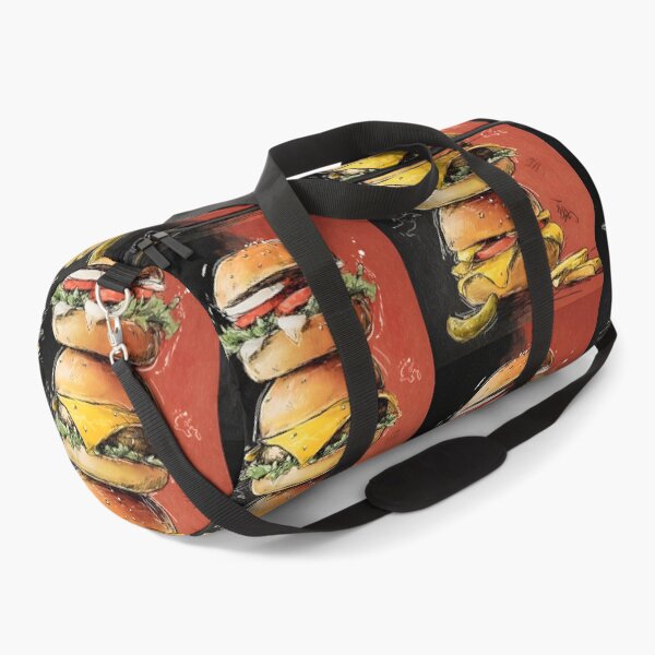 Item preview, Towering Triple Burger Stack with Fresh Toppings and Tangy Pickle Accent designed and sold by OlfactoART Studio.