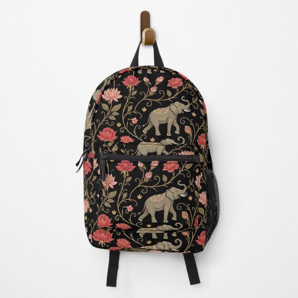 Item preview, Elephants with raised trunks surrounded by lotus flowers . designed and sold by Lucky 777.