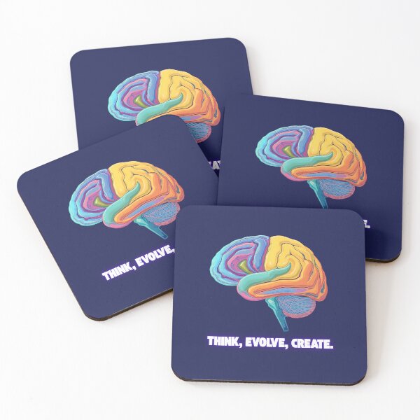 Item preview, Think, Evolve, Create – Colorful Brain Design | Inspirational Neuro Art for Creators, Thinkers & Innovators designed and sold by PureBrain.
