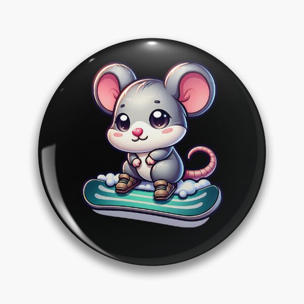 Item preview, Cute mouse on a snowboard designed and sold by ReneMM.