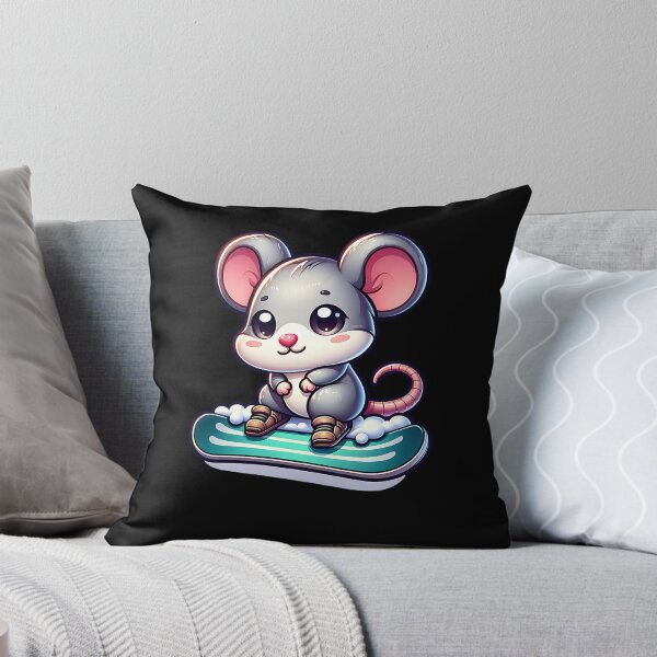 Item preview, Cute mouse on a snowboard designed and sold by ReneMM.