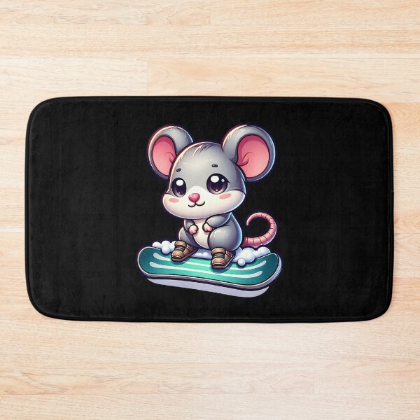 Item preview, Cute mouse on a snowboard designed and sold by ReneMM.