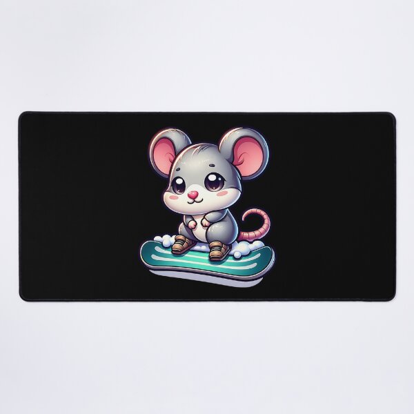 Item preview, Cute mouse on a snowboard designed and sold by ReneMM.
