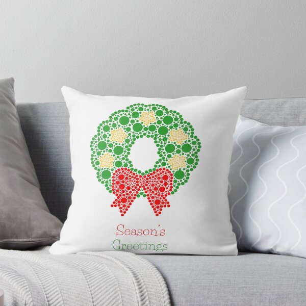 Item preview, Season's Greetings Wreath Dot Art designed and sold by Cardiff Creative.