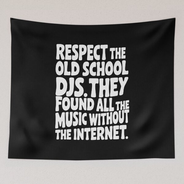 Item preview, Respect the Old School DJs message – Retro Groovy Music Lovers designed and sold by paulo silveira.
