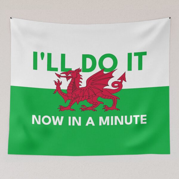 Item preview, Welsh Dragon Flag - Do It Now In A Minute designed and sold by Jesabee Designs.